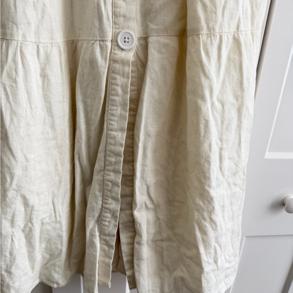 Urban Outfitters Cream Button-Down Midi Dress - Picture 2 of 7